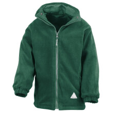 (11/12, Bottle Green/Bottle Green) Result Childrens/Kids Reversible Storm Stuff Anti Pilling Fleece Waterproof Jacket