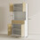 Homcom Alacena de Cocina Marrón 80 x 40 x 180 cm 6