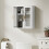 Homcom Armario de Pared Blanco 40 x 14 x 50 cm 5