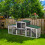 PawHut Conejera para Exterior Gris 197 x 49 x 86 cm 5