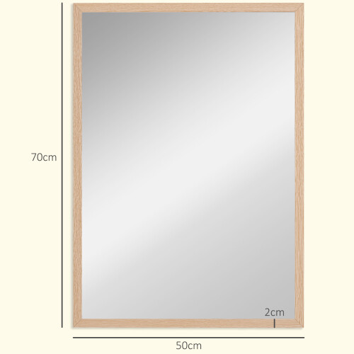 Homcom Espejo de Pared Marrón 50 x 2 x 70 cm 2