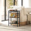Homcom Mesa Auxiliar Negro 43 x 18 x 62.5 cm 3
