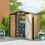 Outsunny Cobertizo de Jardín Marrón 190 x 131 x 188 cm 8
