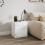 Homcom Mesita de noche Blanco 40 x 34 x 45 cm 2