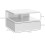 Homcom Mesitas de Noche Blanco 35 x 32 x 22.5 cm 6