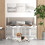 PawHut Barrera de Seguridad Blanco 207.5 x 30 x 61 cm 5