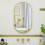 Homcom Espejo de Baño Amarillo 40 x 70 x 3 cm 2