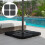 Outsunny Base de Sombrilla Negro 50 x 50 x 7.5 cm 6