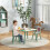 ZONEKIZ Mesa para Niño Verde 60 x 60 x 44 cm 2