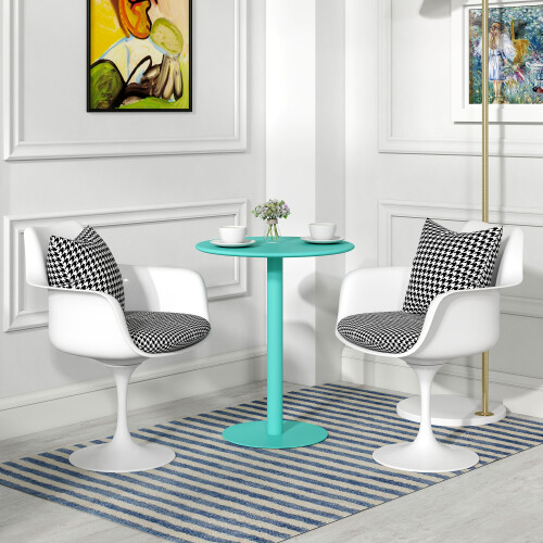 Homcom Mesa de Comedor Verde 60 x 60 x 72 cm 1