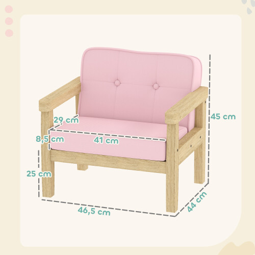 Sillón Infantil Rosa 46.5 x 44 x 45 cm 2
