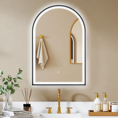 Homcom Espejo de Baño Negro 60 x 4 x 90 cm 1