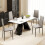 Homcom Sillas de Comedor Gris 41 x 50 x 97 cm 2