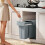 Homcom HOMCOM Under-Sink Kitchen Trash Bin, 2 Removable Recycling Containers, Grey 1