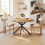 Homcom Mesa de Comedor Marrón 120 x 120 x 75 cm 5