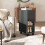 Homcom Mesa Auxiliar Negro 45 x 25 x 70 cm 2