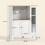 Homcom Aparador para Microonda Blanco 80 x 35 x 97 cm 7