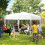 Outsunny Carpa Plegable blanco 295 x 295 x 255 cm 5