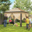 Outsunny Carpa Plegable Beige 330 x 330 x 288 cm 5