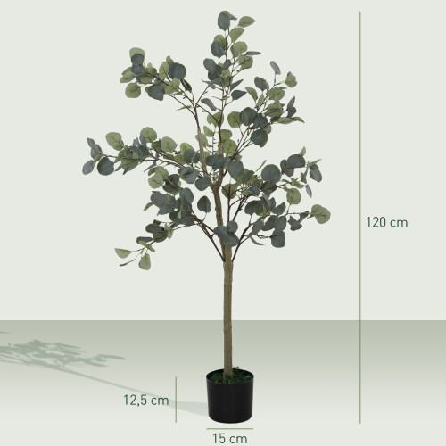 Homcom Árbol Artificial Verde 15 x 15 x 120 cm 2