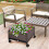 Outsunny Jardinera con Rueda Marrón 50 x 50 x 33 cm 5