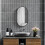 Homcom Espejo de Baño Negro 40 x 70 x 3 cm 2