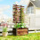 Outsunny Jardinera con Celosía Marrón 65 x 31 x 147 cm 5