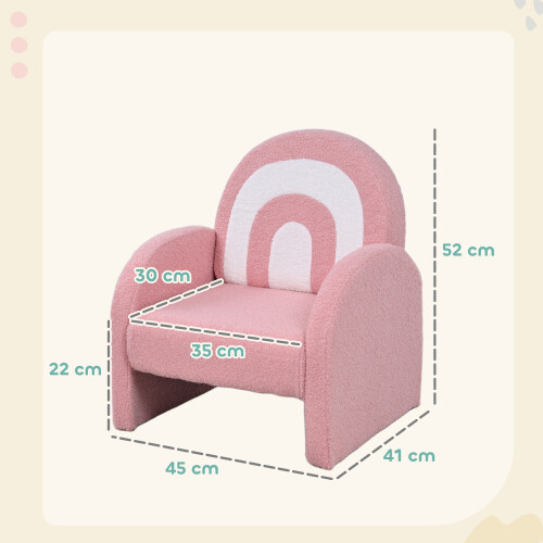 Sillón Infantil Rosa 45 x 41 x 52 cm 2