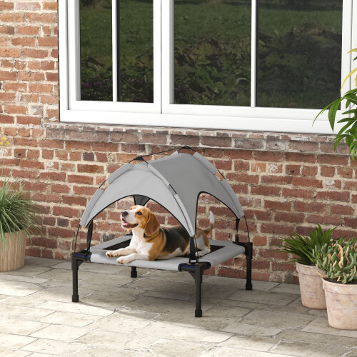 PawHut Cama Perros Elevada Gris 76 x 61 x 69.5 cm 1