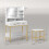 Homcom Tocador de Maquillaje Blanco 80 x 40 x 138 cm 3