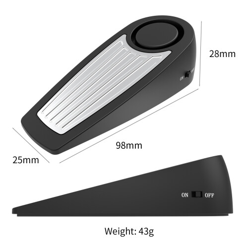 Dörrstopp Vibrationssensor Alarm - 130dB Stöldskyddssystem 2