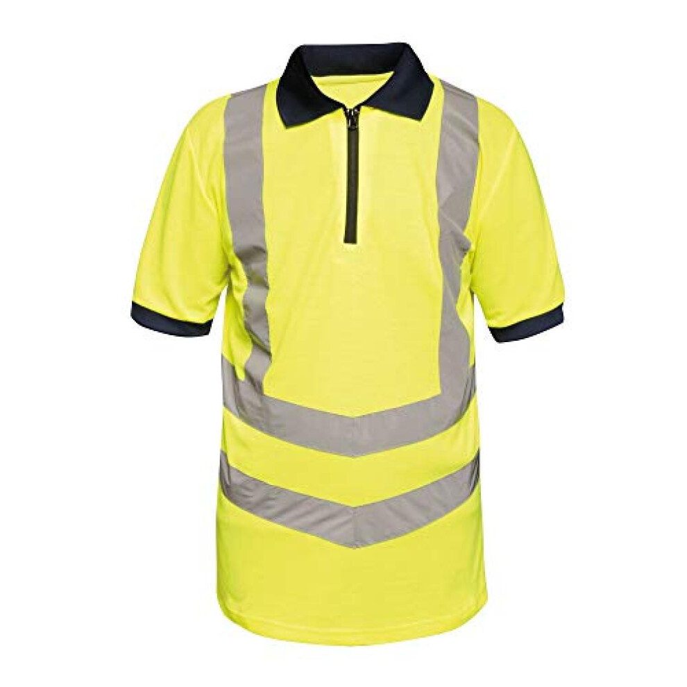 (Xxl, Yellow/Navy) Regatta Professional Mens Hi-Vis Reflective Polo Shirt 5059000840494