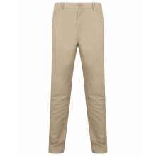 (32R, Stone) Henbury Mens Stretch Flex Waistband Chinos