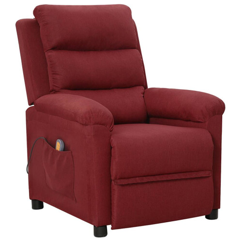 VidaXL vidaXL Massagesessel Weinrot Stoff