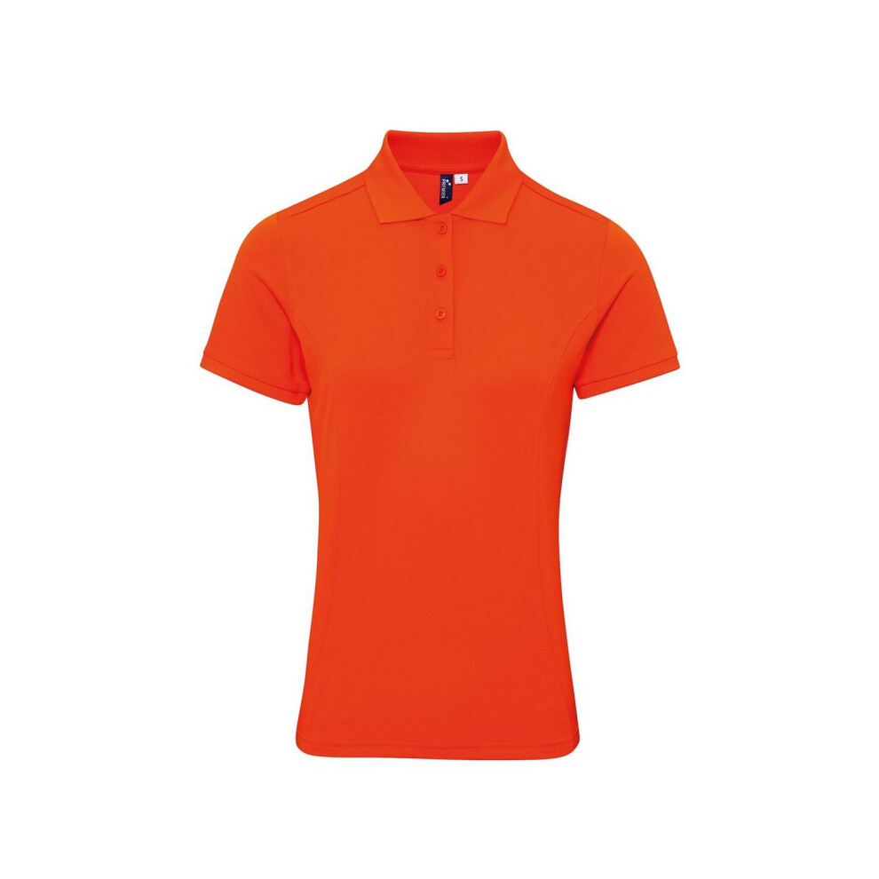 Premier (Xxl, Orange) Womens/Ladies Coolchecker Plus Polo Shirt