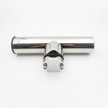 Porte-Canne à PêChe en Acier Inoxydable Poli Miroir Porte-Canne à PêChe RéGlable Marine pour Rail 19-25mm