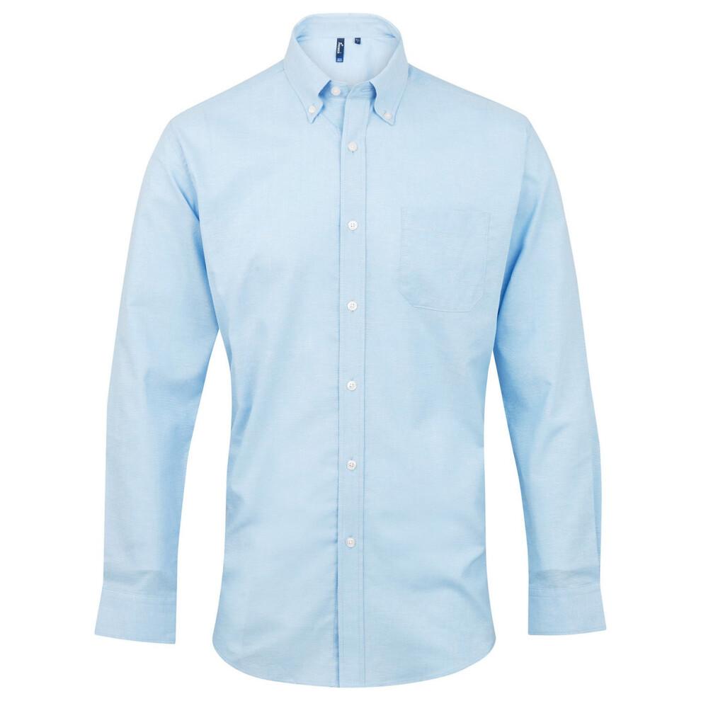 Premier (19In, Light Blue) Mens Signature Oxford Long-Sleeved Shirt