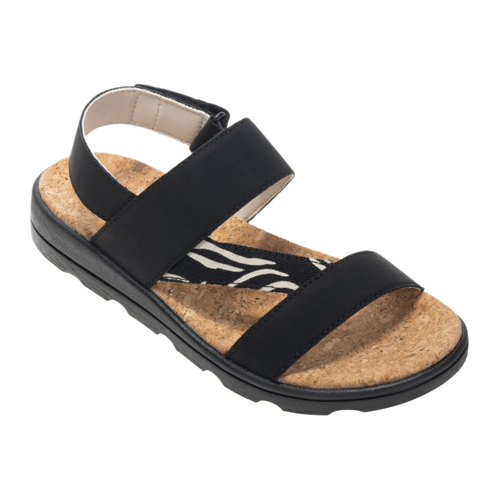 Regatta (7 Uk, Black) Womens/Ladies Rylie Zebra Print Sandals