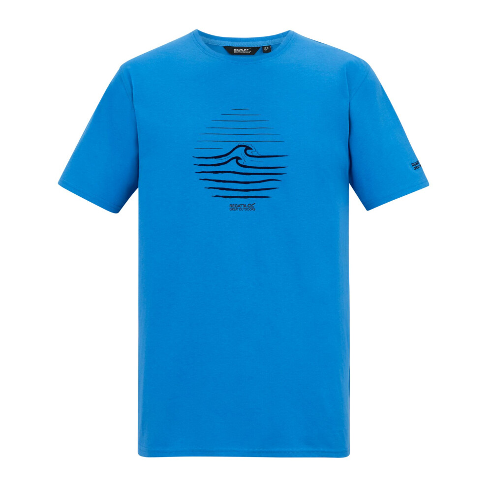 Regatta (M, Sonic Blue) Mens Cline Ix Wave T-Shirt