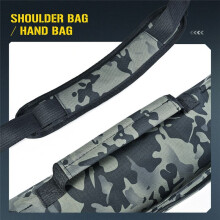 LEO Camouflage Double Layer Large Capacity Collapsible Fishing Rod Bags Sea Fishing Tackle Foldable Bag 120cm