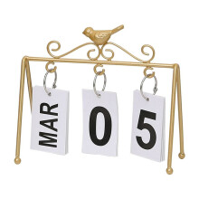 Vogelkalender, Dekor, BüRokalender, Standkalender, TäGlicher Tischkalender, Tischkalender, Tischkalender, Gold