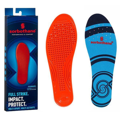 Sorbothane (9 UK, Blue/Red/Black) Sorbothane Full Strike Insoles 1