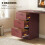 Homcom HOMCOM 120cm PC Table Workstation Computer Desk w/ Drawers, 3 Shelves Walnut 5