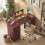 Homcom HOMCOM 120cm PC Table Workstation Computer Desk w/ Drawers, 3 Shelves Walnut 7