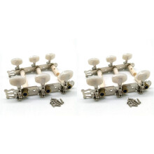 2 Set van Klassieke Gitaar Stemsleutels Pinnen Machine Heads String Stemsleutels voor Klassieke Gitaar Accessoire Deel, Zilver