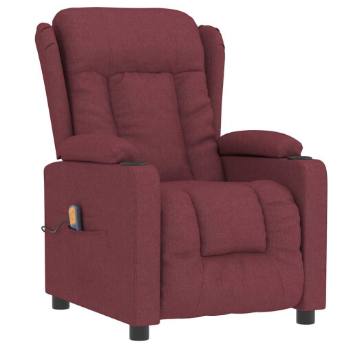 VidaXL vidaXL Massagesessel Weinrot Stoff 1