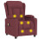 VidaXL vidaXL Massagesessel Weinrot Stoff 7