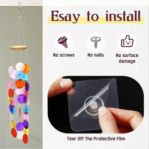 Adhesive Ceiling Hooks 8PCS Ceiling Hanger Hooks Eye Hooks 1