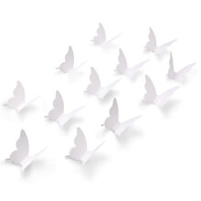 100pcs 3d Paper White Butterfly Wall Stickers, Removable Butterflies Decals compatible with Home Room Nursery Girls Bedroom Diy Wall Art f74 SZRH A-C