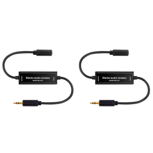 2X Stereo Audio Isolatie 3,5 mm Luidspreker Audio Ruis Ruis Common Ground Filter Eliminator GROUND LOOP Isolator 1